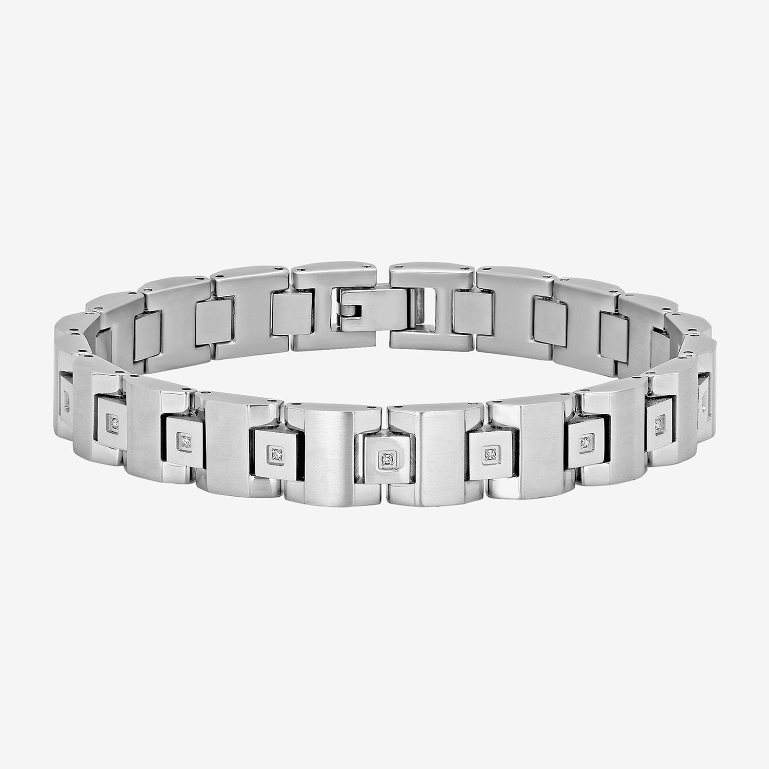 H-I / I2-I3) Mens Stainless Steel Solid 8 / Inch Link Bracelet