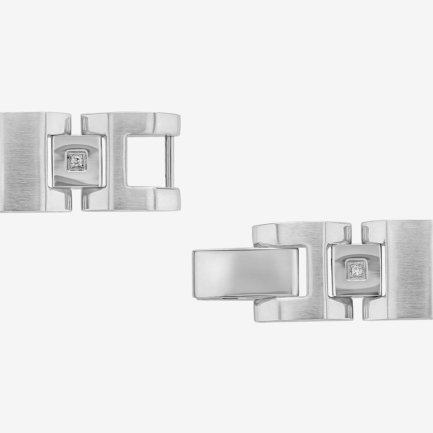 H-I / I2-I3) Mens Stainless Steel Solid 8 / Inch Link Bracelet