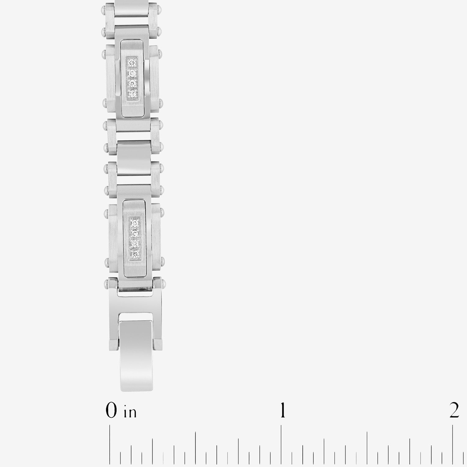 (H-I / I2-I3) Mens Stainless Steel Solid 8 3/4 Inch Link Bracelet