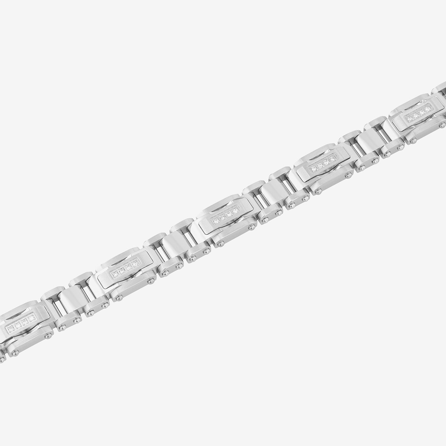 (H-I / I2-I3) Mens Stainless Steel Solid 8 3/4 Inch Link Bracelet