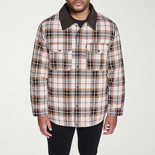 Levi 's Mens Midweight Big And Tall Shirt Jacket In Black