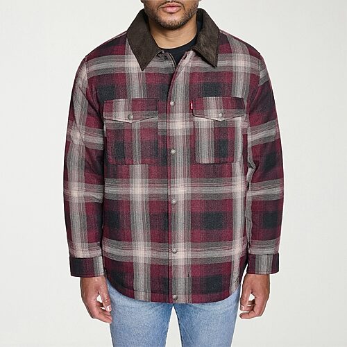 Levi 's Mens Midweight Big And Tall Shirt Jacket In Red