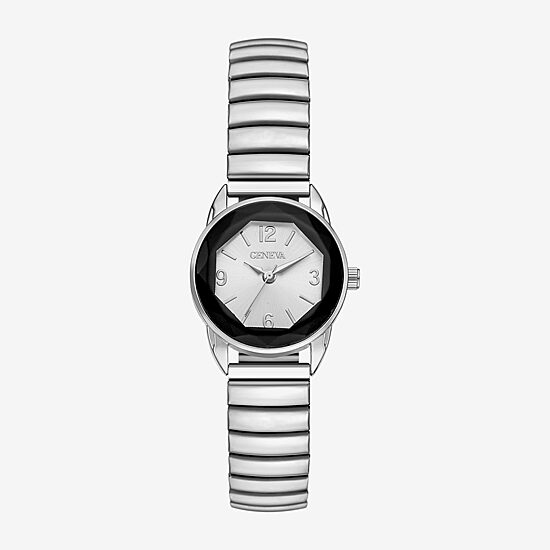 Geneva Geneva Ladies Womens Silver Tone Stainless Steel Expansion Watch Fmdjm322