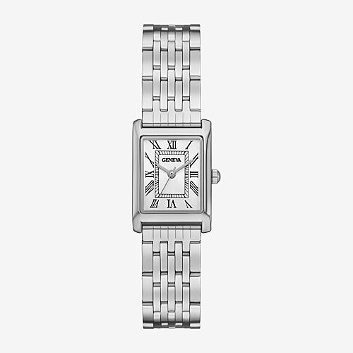 Geneva Ladies Womens Silver Tone Bracelet Watch Fmdjm329 In White