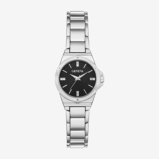 Geneva Geneva Ladies Womens Crystal Accent Silver Tone Bracelet Watch Fmdjm325