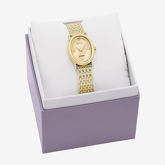 Geneva Geneva Ladies Womens Crystal Accent Gold Tone Bracelet Watch Fmdjm327