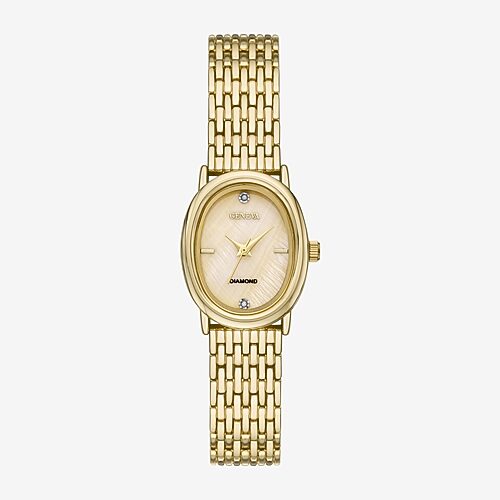 Geneva Ladies Womens Crystal Accent Gold Tone Bracelet Watch Fmdjm327 In Yellow