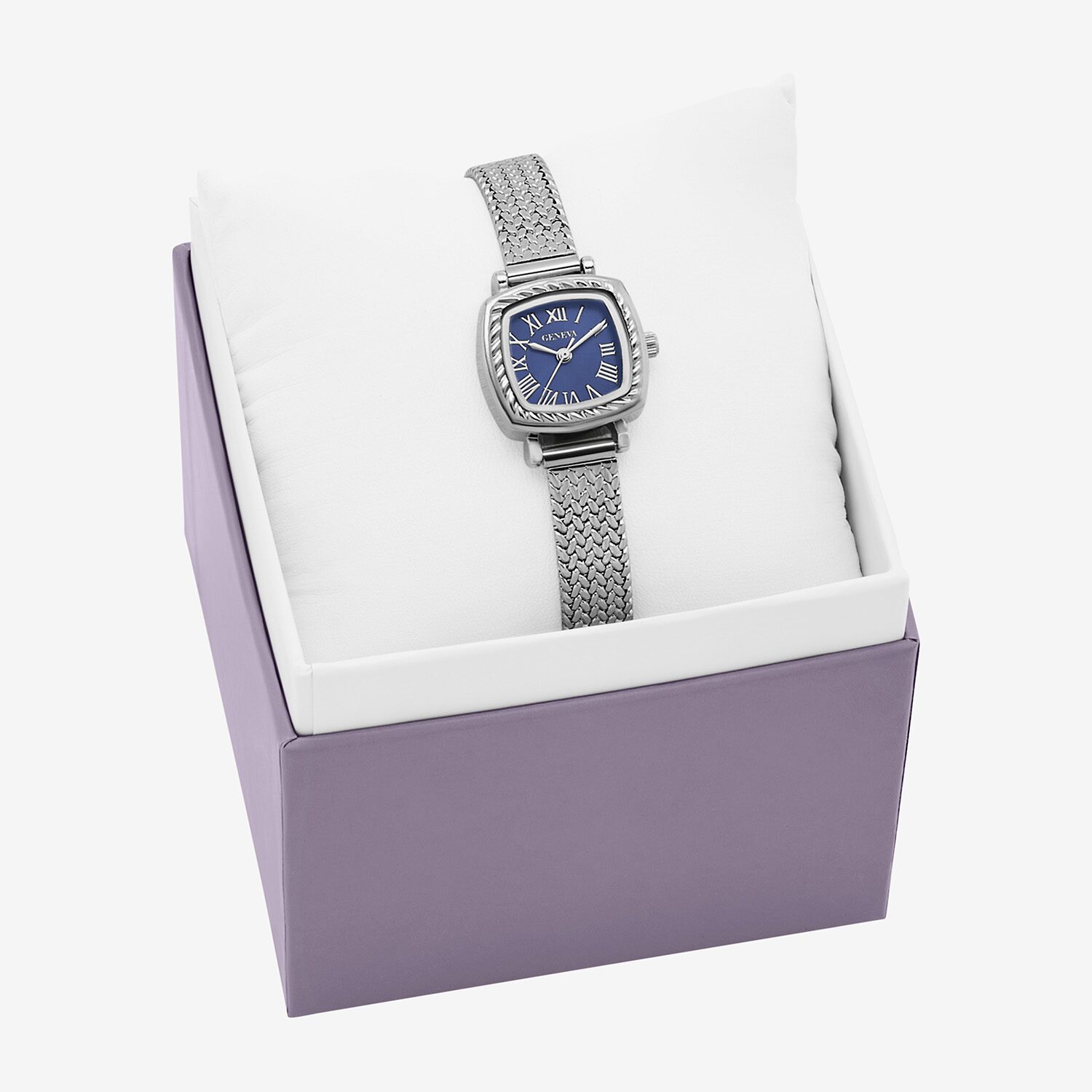 Geneva Geneva Ladies Womens Silver Tone Stainless Steel Bracelet Watch Fmdjm324