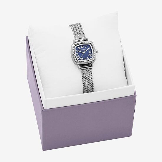 Geneva Geneva Ladies Womens Silver Tone Stainless Steel Bracelet Watch Fmdjm324