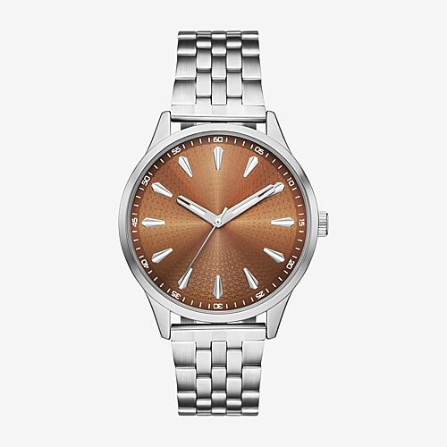 Fashion Watches Opp Mens Silver Tone Bracelet Watch Fmdjo368 In White