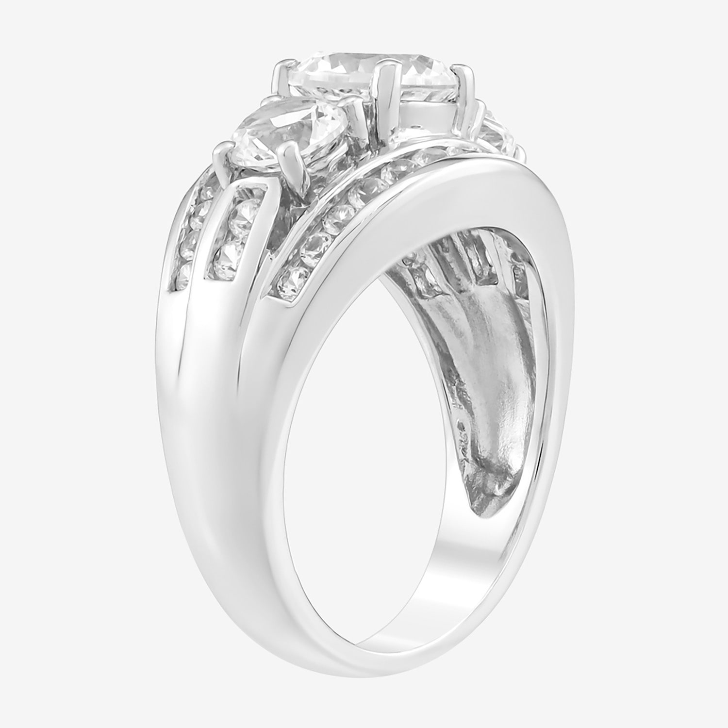 Limited Quantities! Womens Lab Created White Sapphire Sterling Silver Cocktail Ring