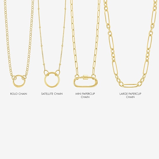 Charmed by Diamond Addiction Womens 14K Gold Over Silver 17 Inch Chain Necklace