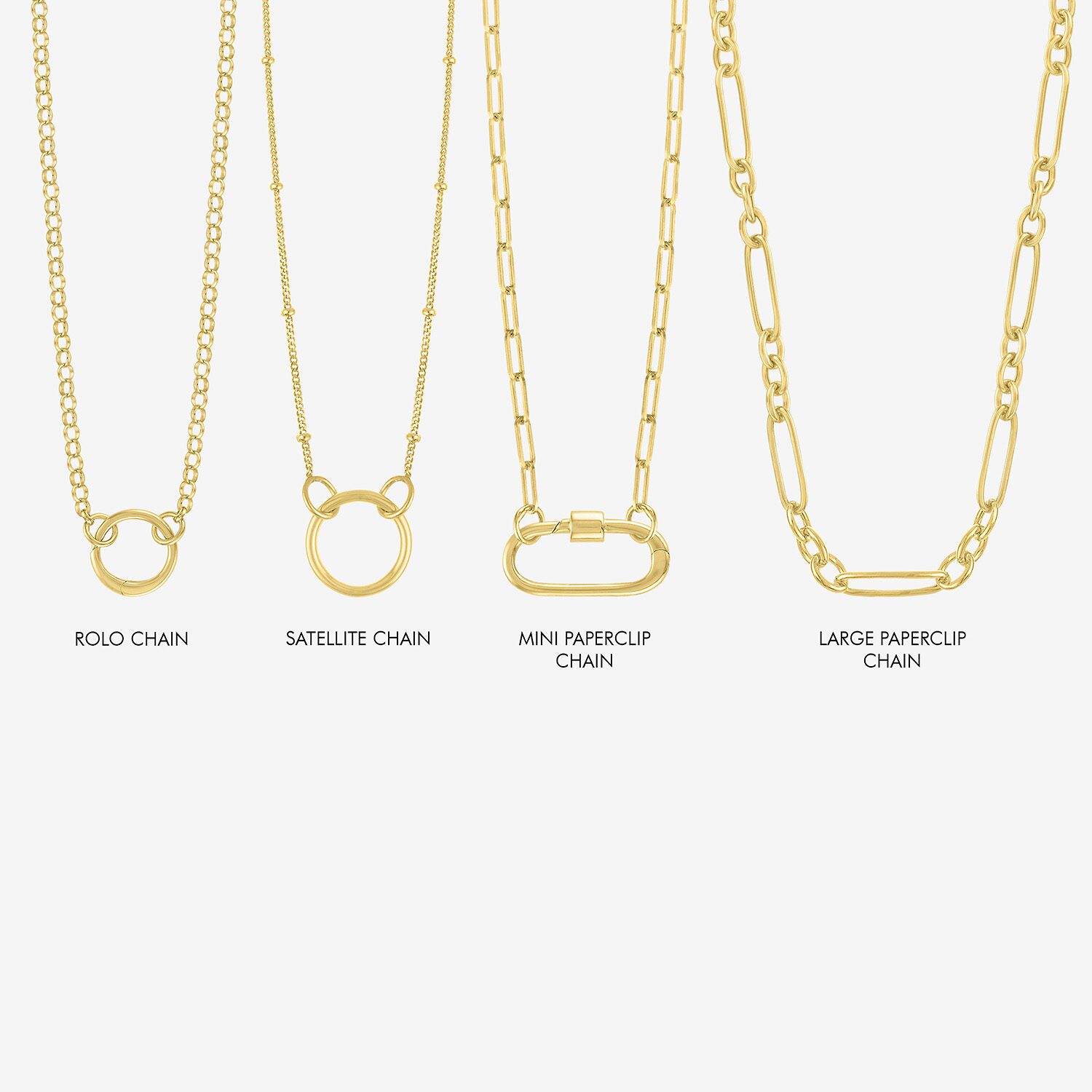 Charmed by Diamond Addiction Womens 14K Gold Over Silver 18 Inch Link Chain Necklace