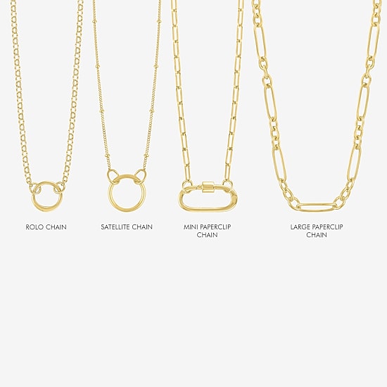 Charmed by Diamond Addiction Womens 14K Gold Over Silver 17 Inch Chain Necklace