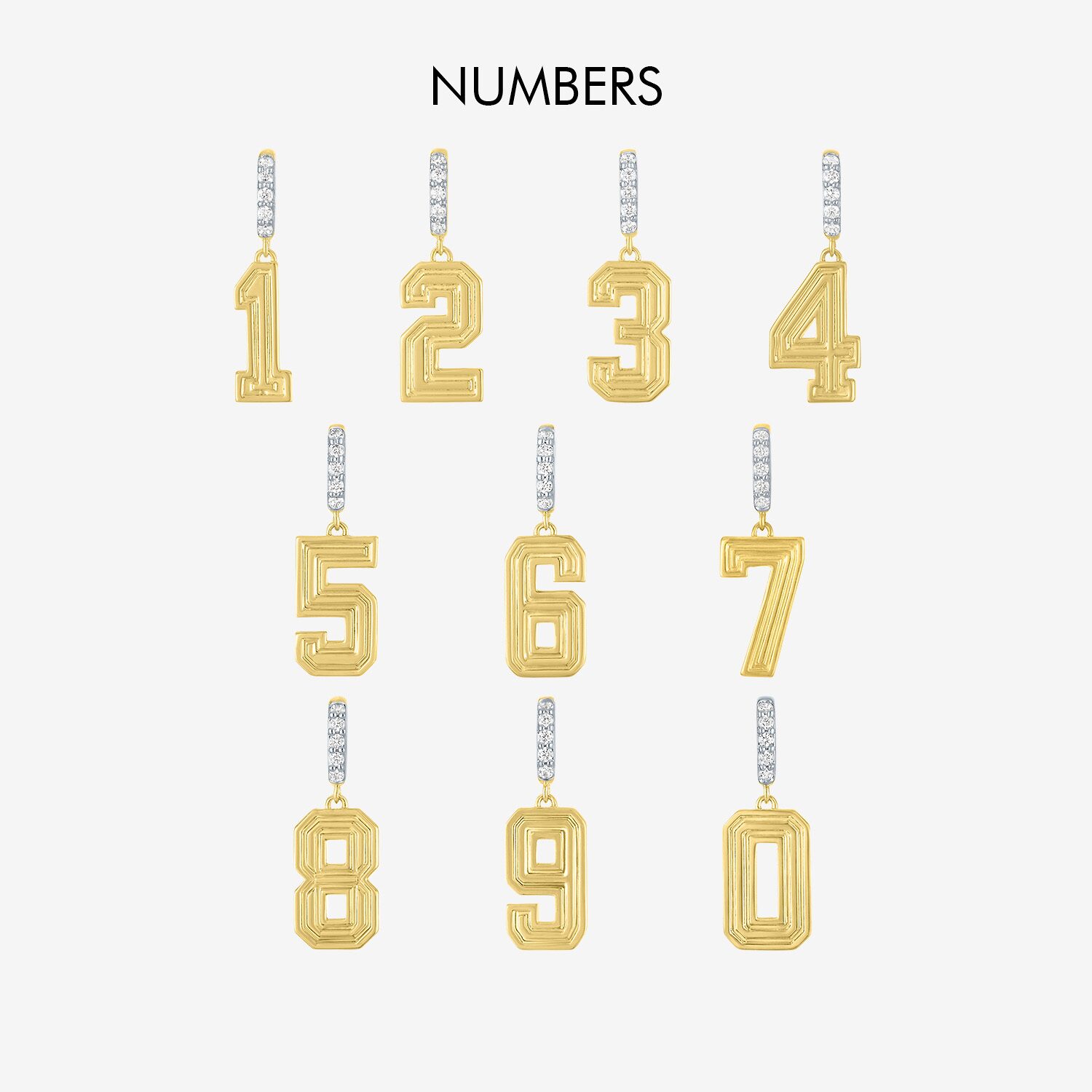 Charmed by Diamond Addiction Number (G-H / Si2-I1) Womens Accent Lab Grown White 14K Gold Over Silver Pendant