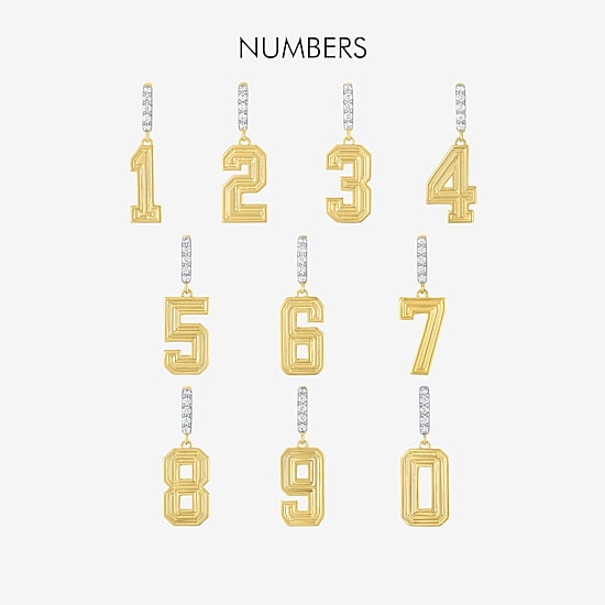 Charmed by Diamond Addiction Number (G-H / Si2-I1) Womens Diamond Accent Lab Grown White Diamond 14K Gold Over Silver Pendant
