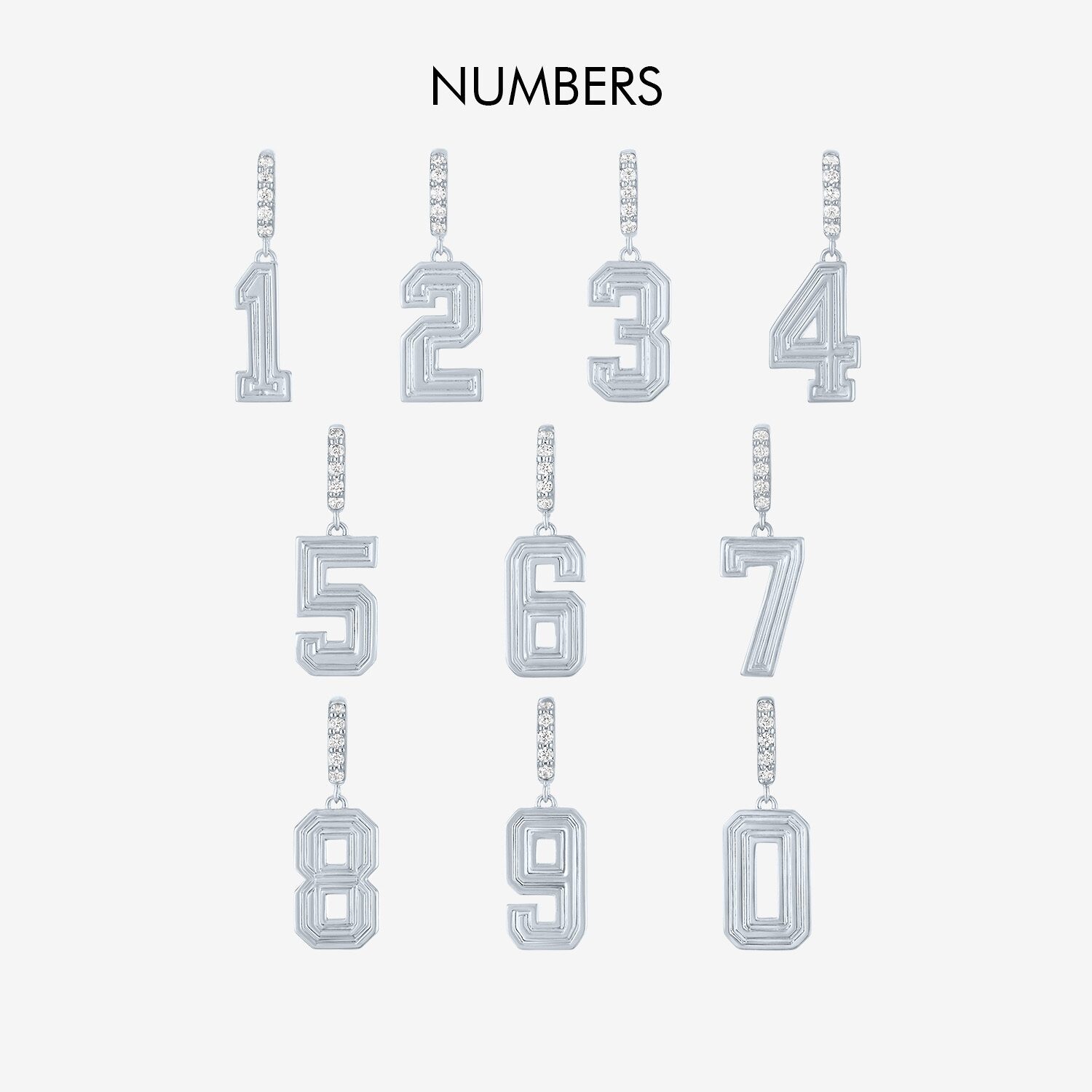 Charmed by Diamond Addiction Number (G-H / Si2-I1) Womens Accent Lab Grown White Sterling Silver Pendant