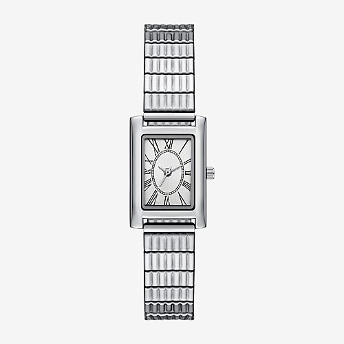 Opp Womens Silver Tone Stainless Steel Expansion Watch Fmdjo351, One Size, White