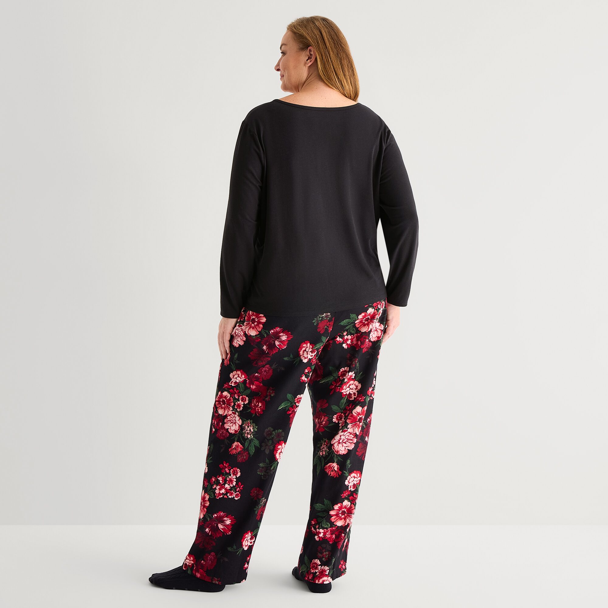 Liz Claiborne Womens Flannel Long Sleeve -pc. Pajama Set