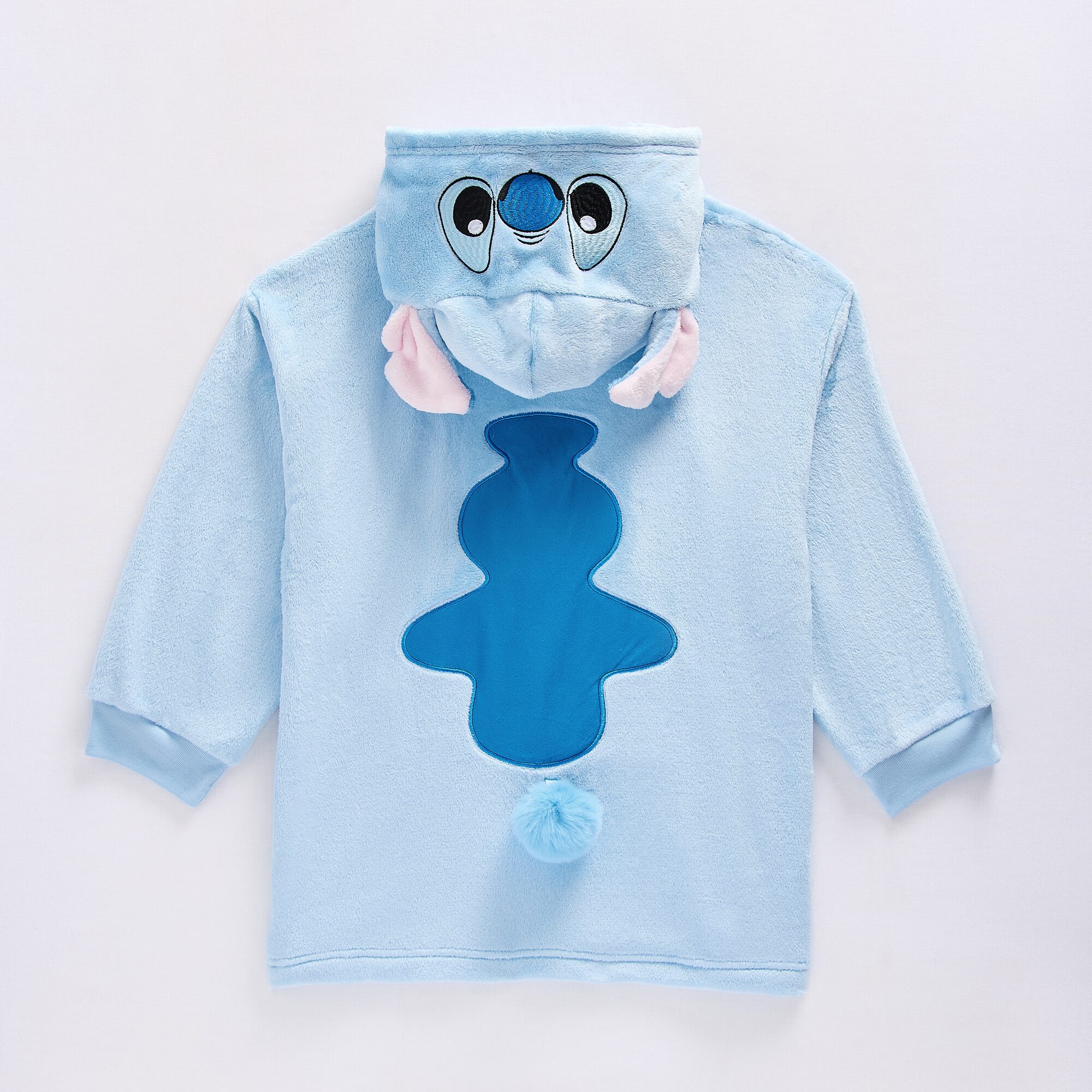 Disney Collection Girls Long Sleeve Embroidered Stitch Fleece Hoodie