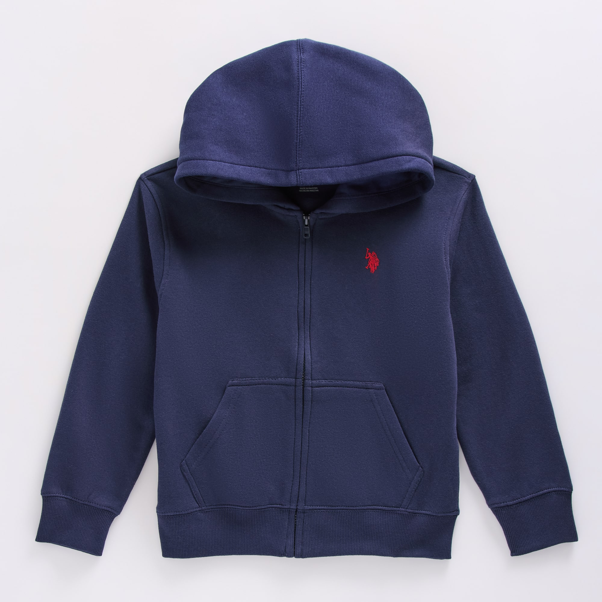 U.S. Polo Assn. Little & Big Kid Boys Long Sleeve Embroidered Fleece Zipper Hoodie