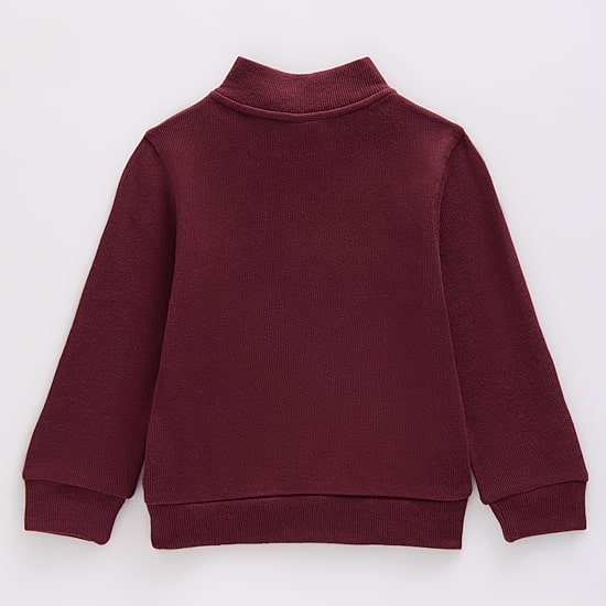U.S. Polo Assn. Toddler Boys Mock Neck Long Sleeve Casual Quarter-Zip Pullover