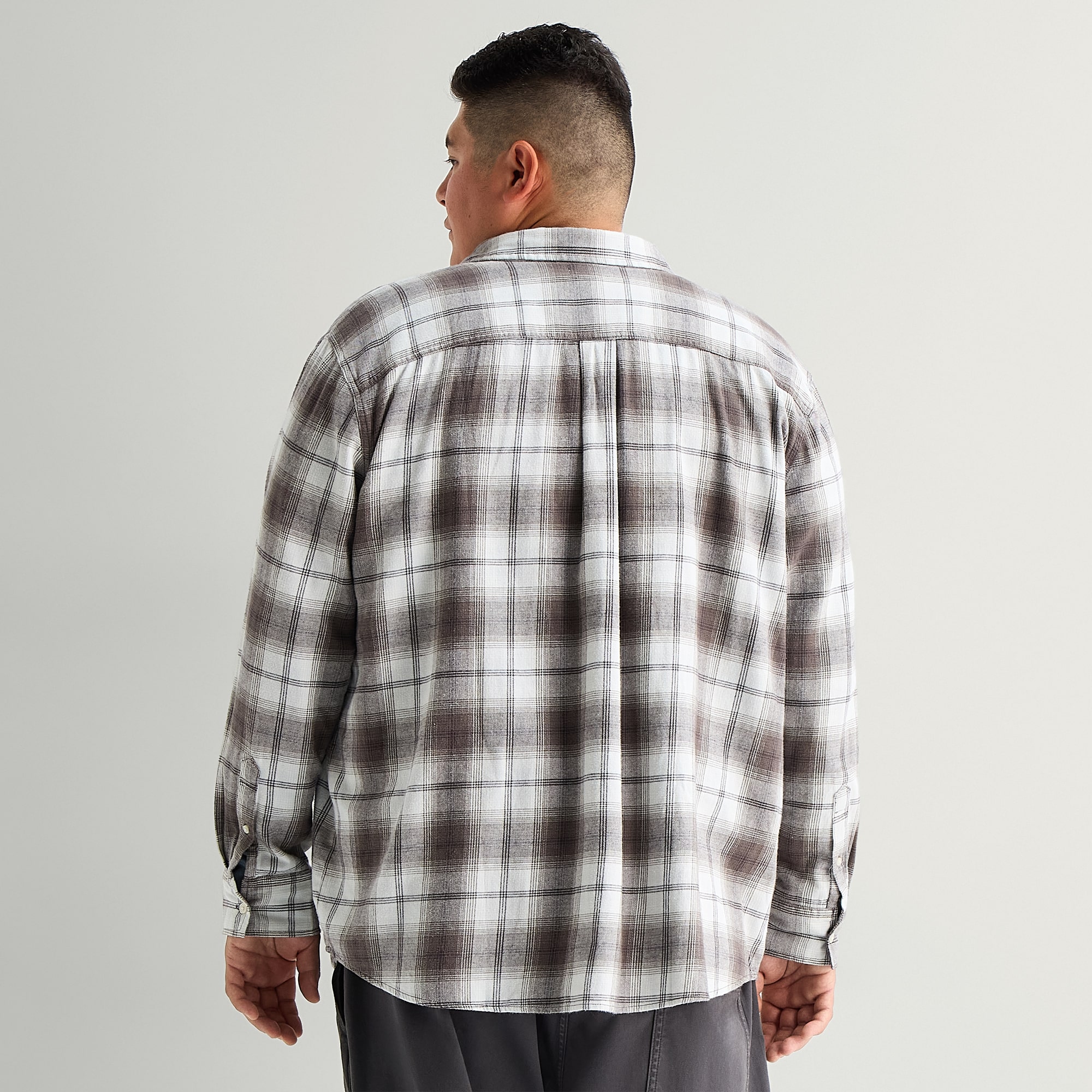 Arizona Mens Long Sleeve Boxy Fit Big and Tall Flannel Shirt