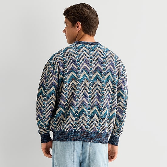 Arizona Mens Crew Neck Long Sleeve Pullover Sweater
