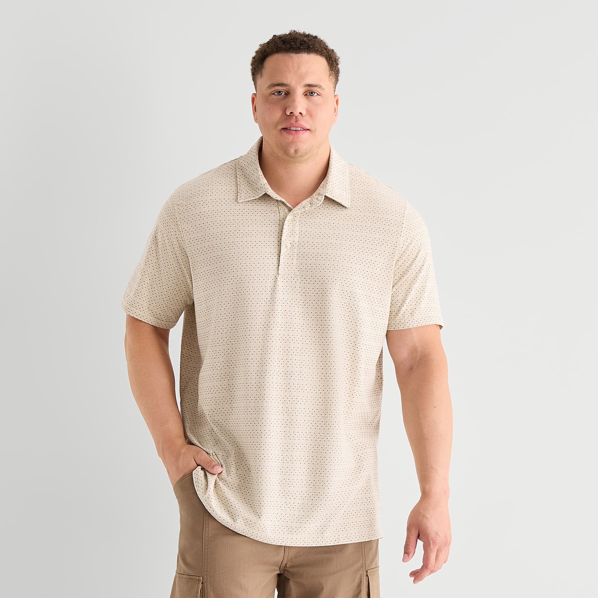 mutual weave Big and Tall Mens Regular Fit Short Sleeve Polo Shirt