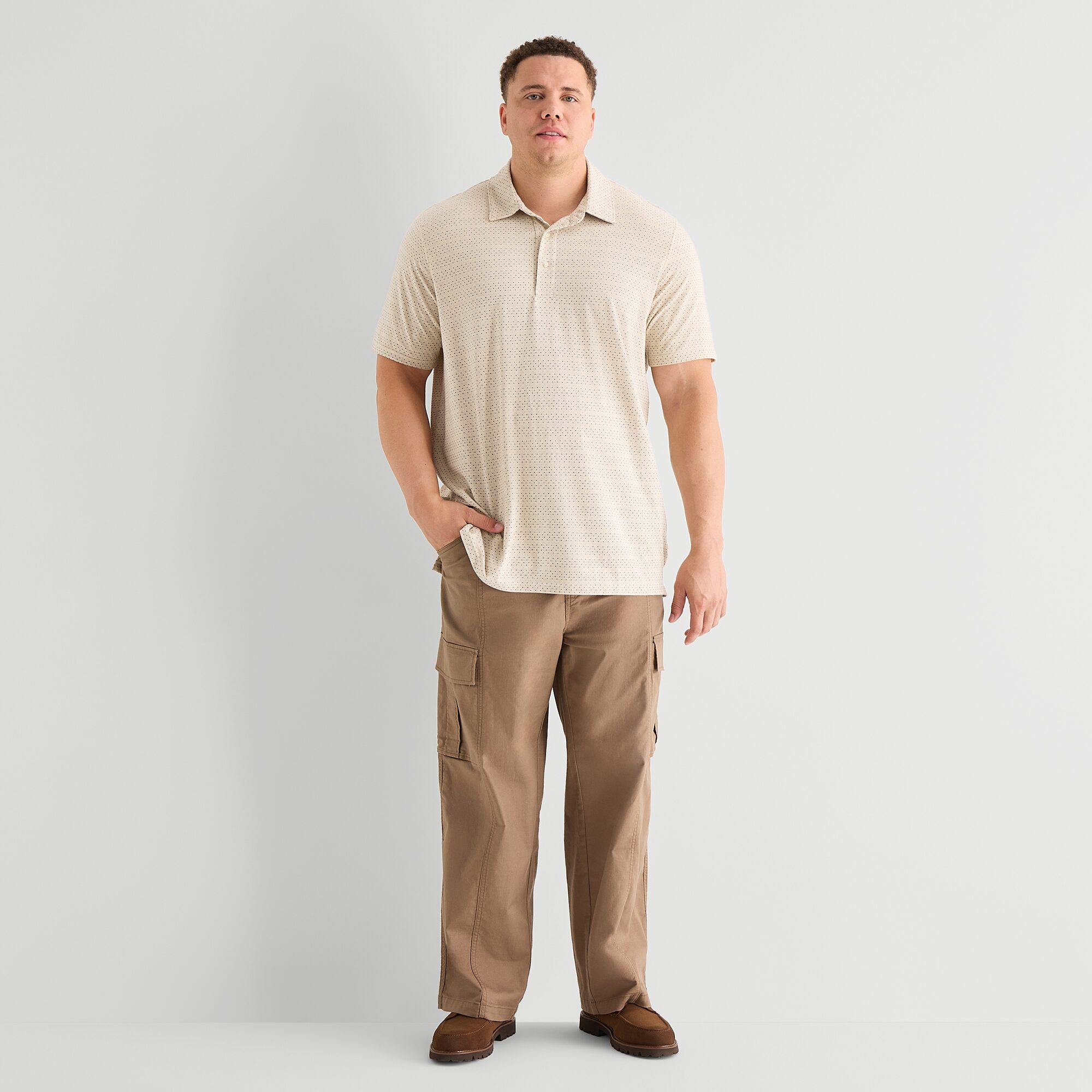 mutual weave Big and Tall Mens Regular Fit Short Sleeve Polo Shirt