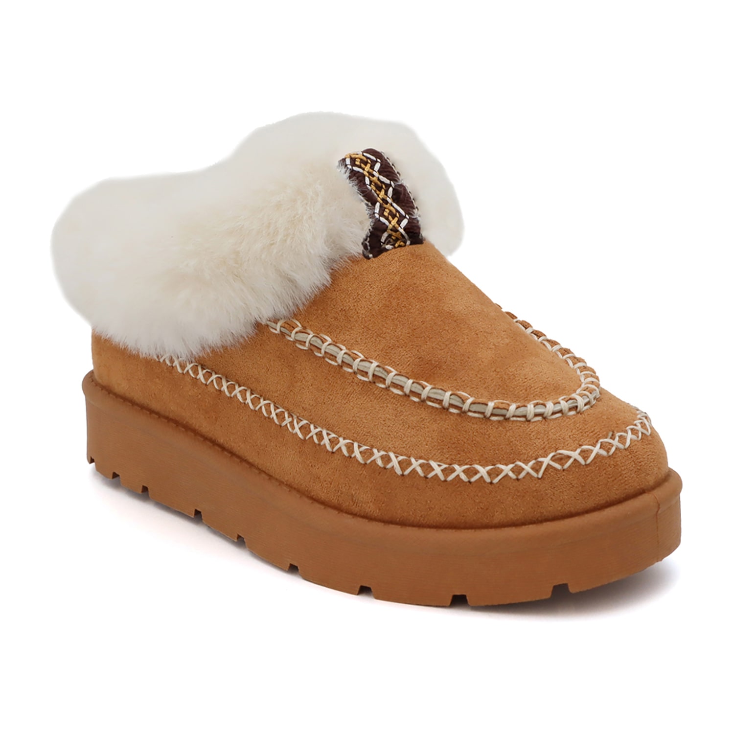 Yoki Pembroke Womens Round Closed Toe Slip-On Shoe
