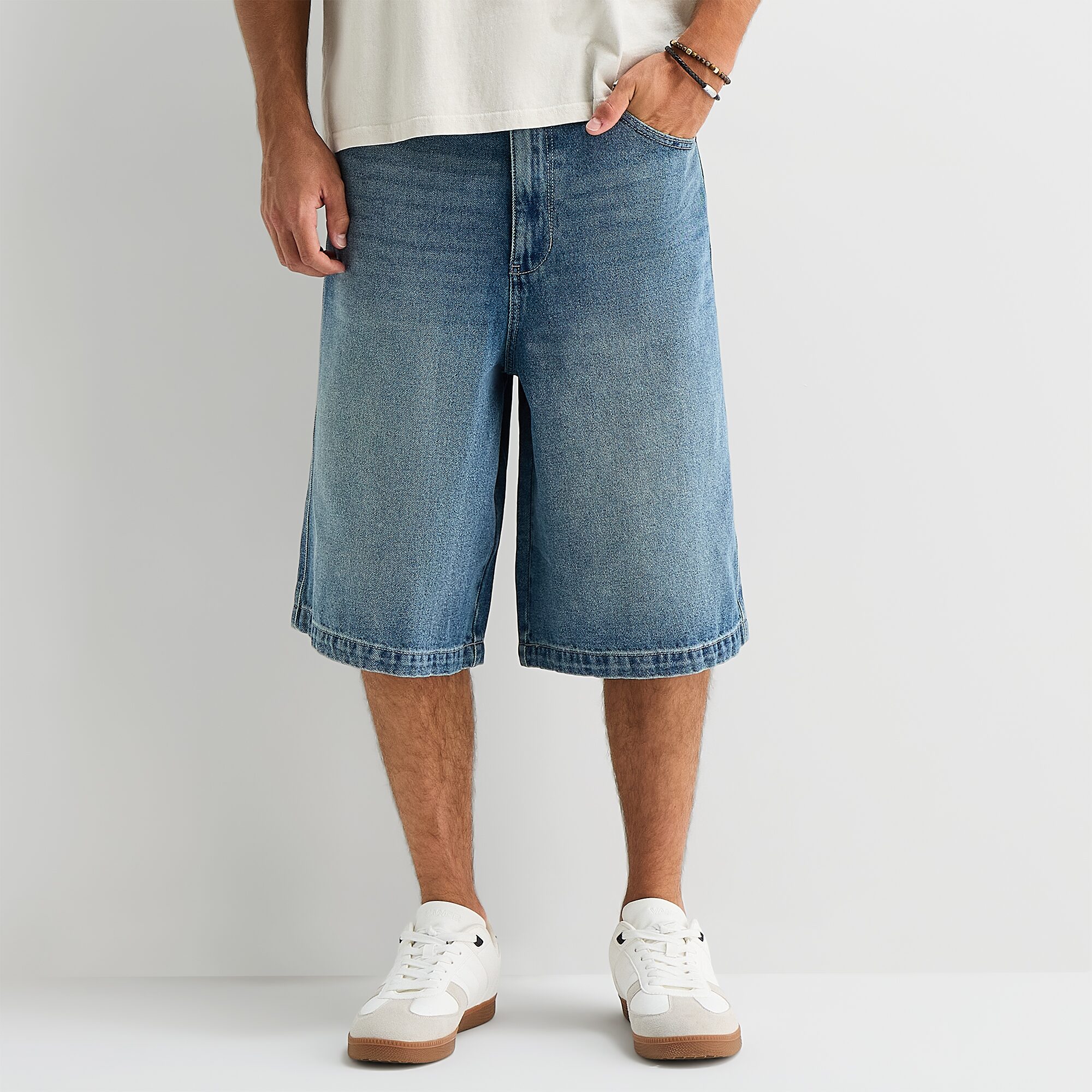 Arizona Mens Baggy Skater Fit 16" Denim Short