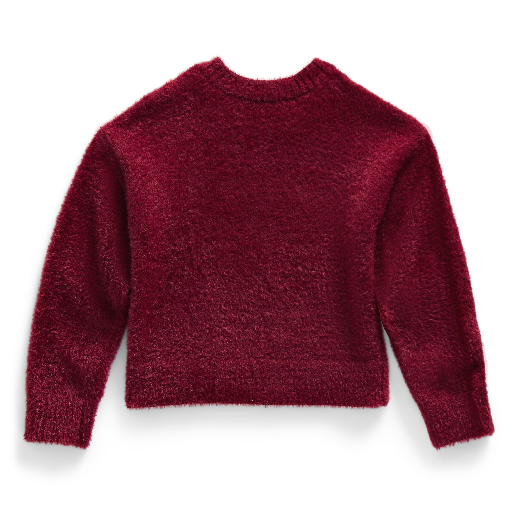 Little & Big Kid Jingle Ball Girls Crew Neck Long Sleeve Pullover Sweater