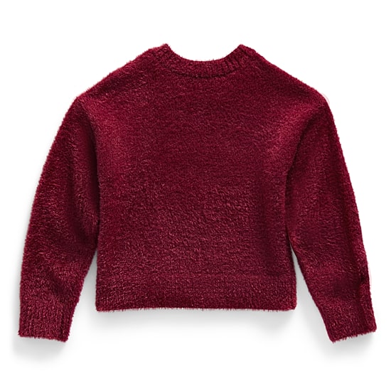 Little & Big Kid Jingle Ball Girls Crew Neck Long Sleeve Pullover Sweater