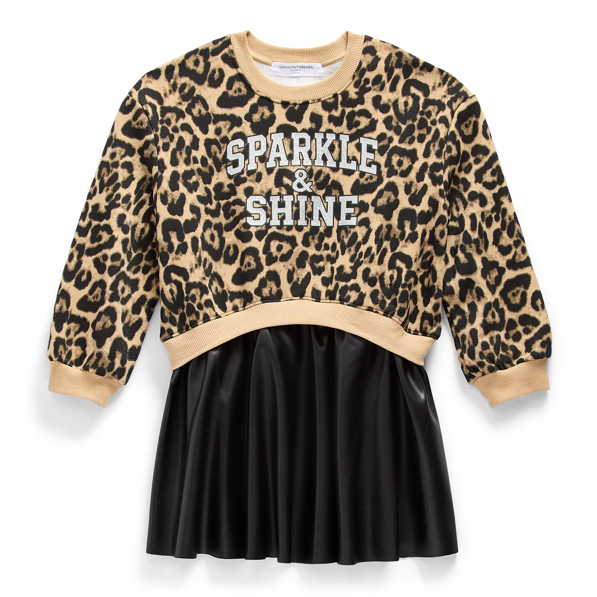 Grayson Threads, The Label Girls Long Sleeve Fit + Flare Dress