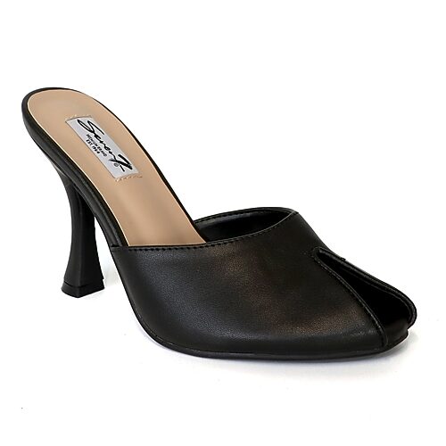 Yoki Azure Womens Round Closed Toe Stiletto Heel Pumps In Black