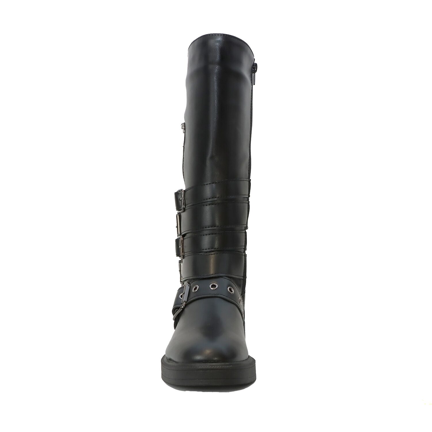 Yoki Womens Rhina Flat Heel Motorcycle Boots