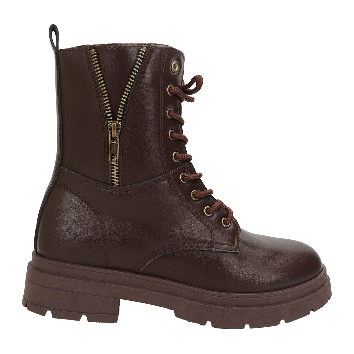 Yoki Womens Trenton-05 Flat Heel Combat Boots