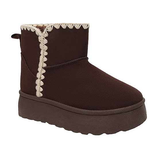 Yoki Womens Owen-72 Flat Heel Booties