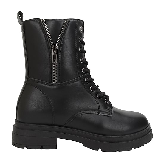 Yoki Womens Trenton-05 Flat Heel Combat Boots