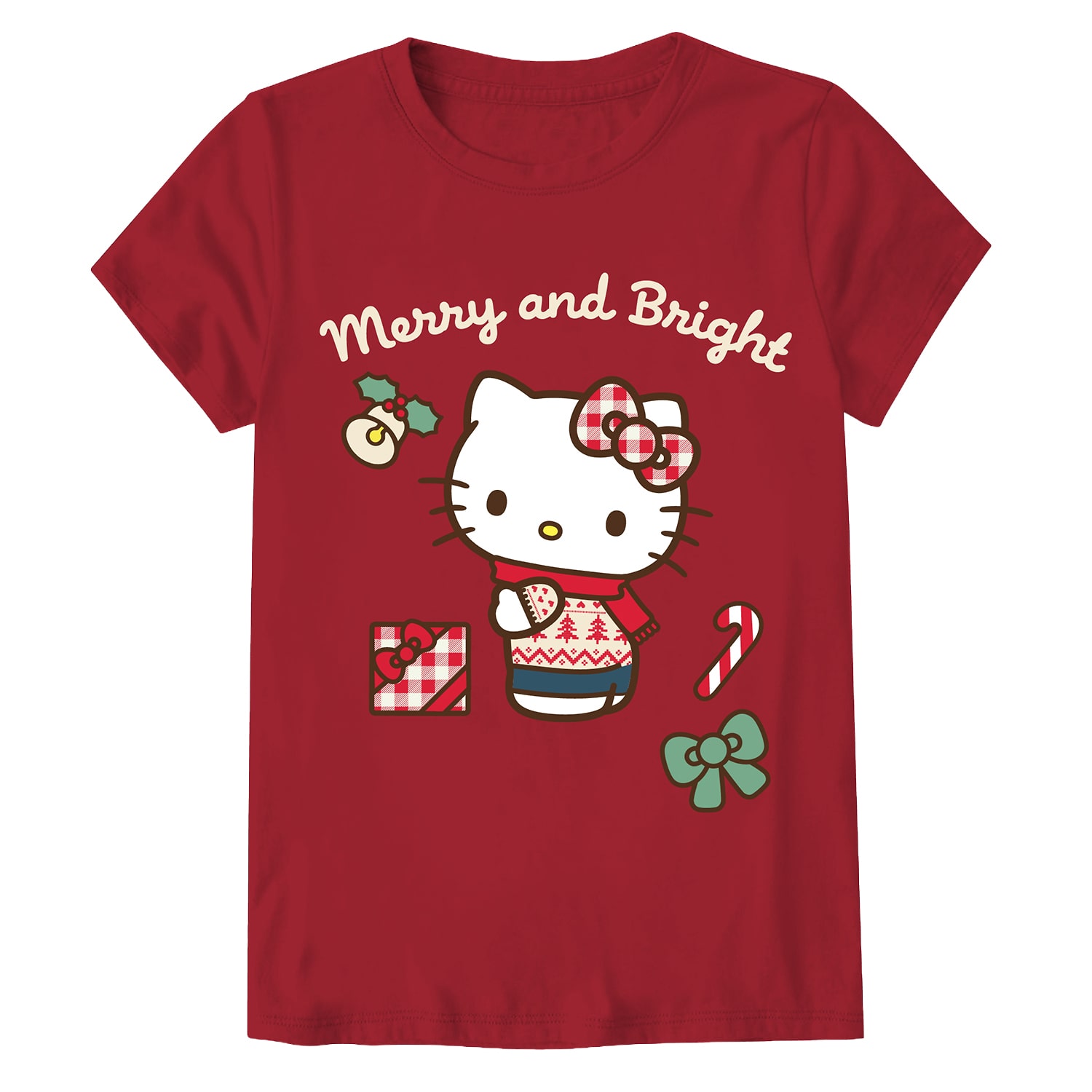 Little & Big Kid Girls Crew Neck Short Sleeve Regular Fit Hello Kitty Graphic T-Shirt