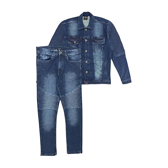 Royal Threads Mens Long Sleeve Denim 2-pc. Tuxedo Set
