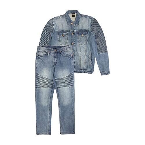 Royal Threads Mens Long Sleeve Denim 2-pc. Tuxedo Set, 3x-large, Blue