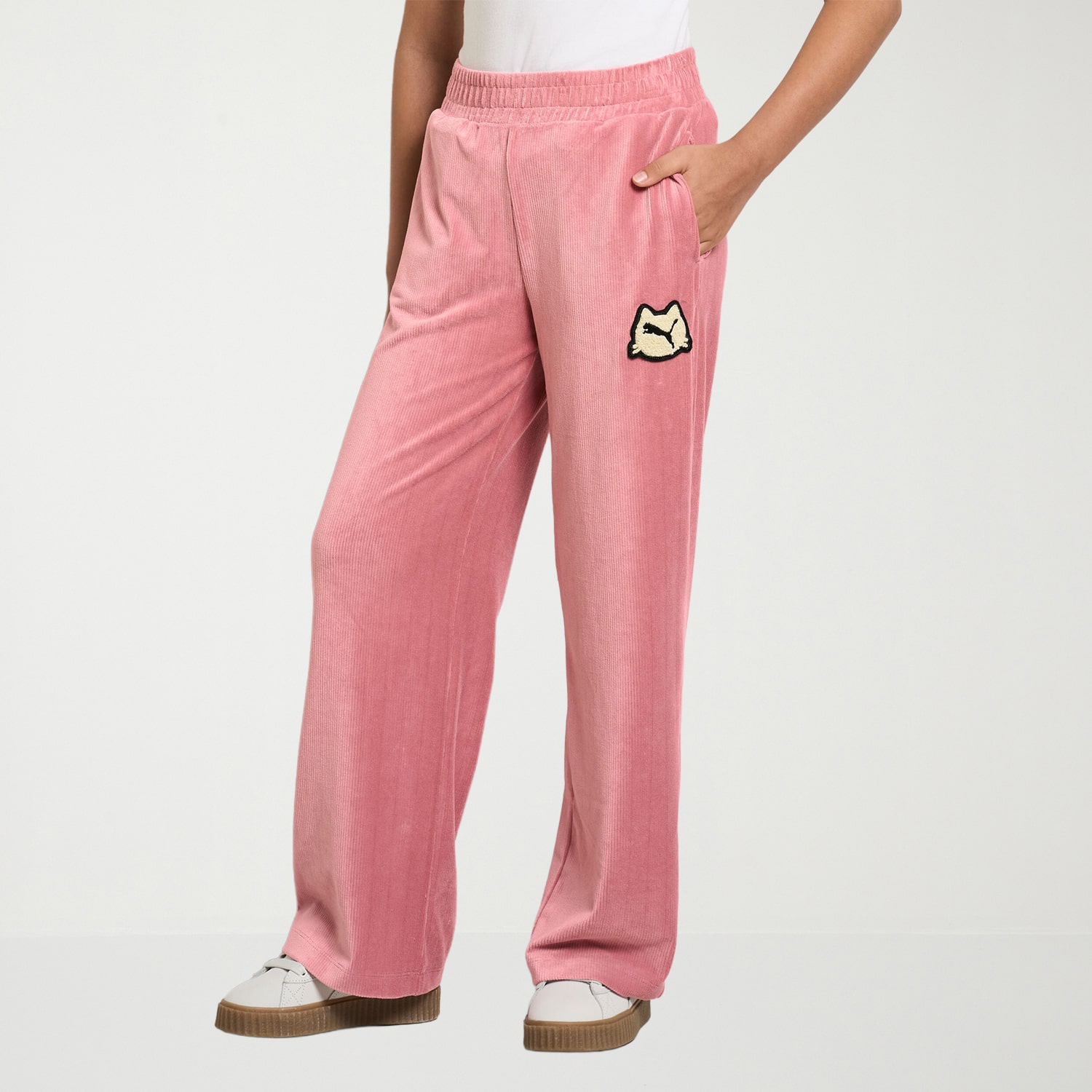 PUMA Big Kid Girls Mid Rise Wide Leg Regular Fit Pull-On Pant