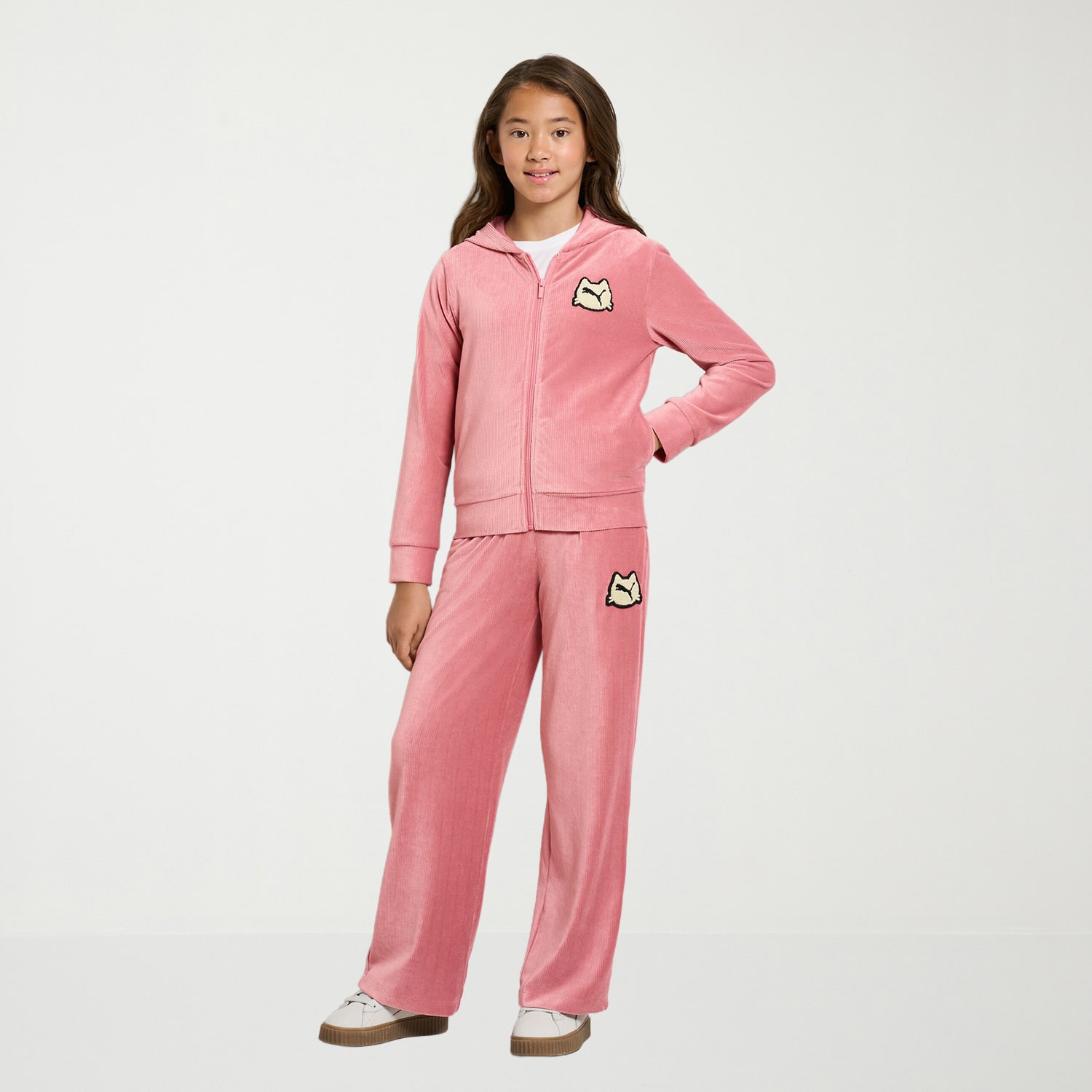 PUMA Big Kid Girls Mid Rise Wide Leg Regular Fit Pull-On Pant