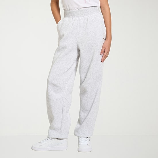 PUMA Big Kid Girls Mid Rise Cuffed Regular Fit Fleece Pull-On Pant