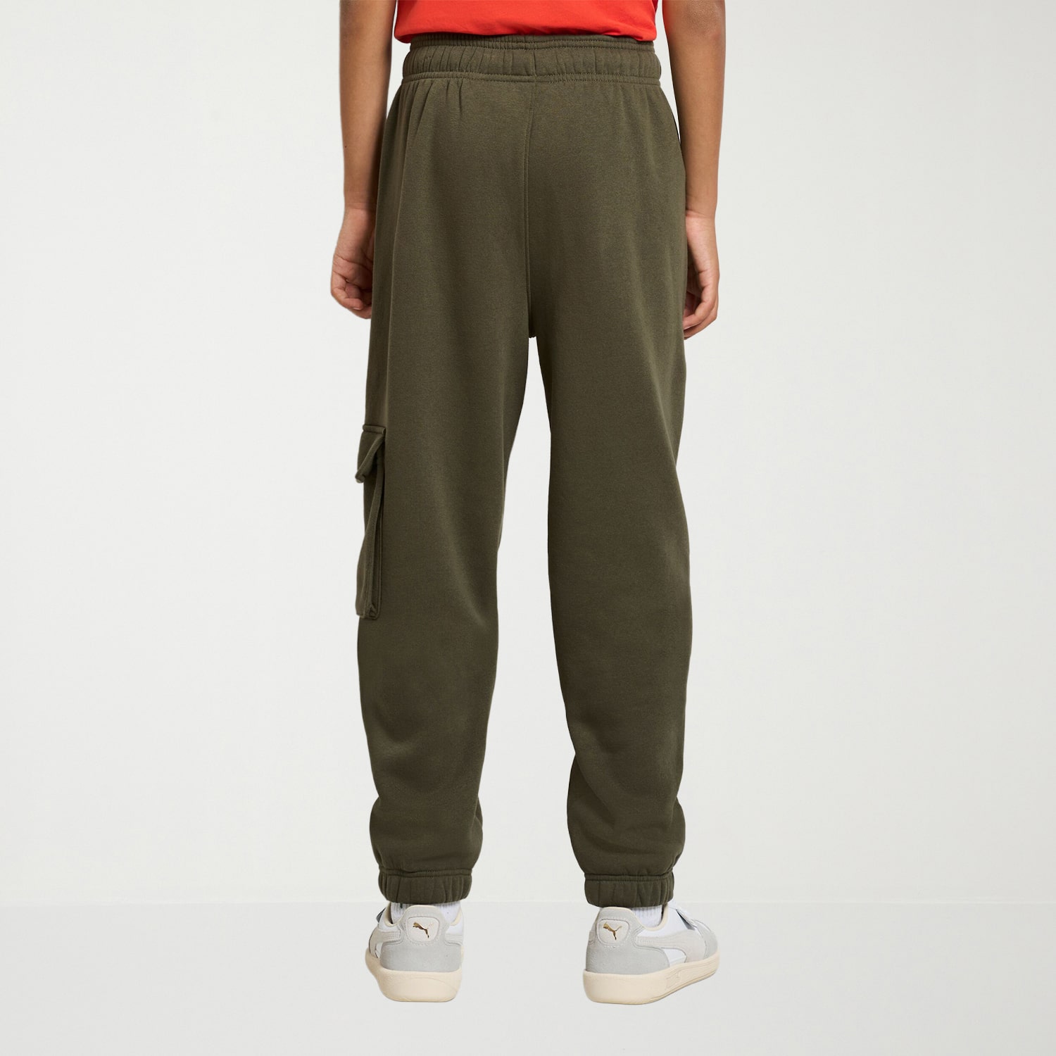 PUMA Big Kid Boys Mid Rise Cuffed Regular Fit Fleece Pull-On Pant