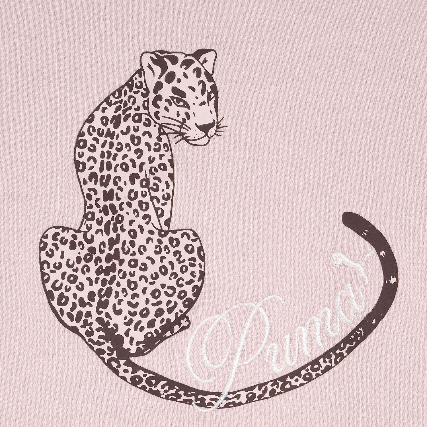 PUMA Big Kid Girls Round Neck Short Sleeve Classic Fit Graphic T-Shirt