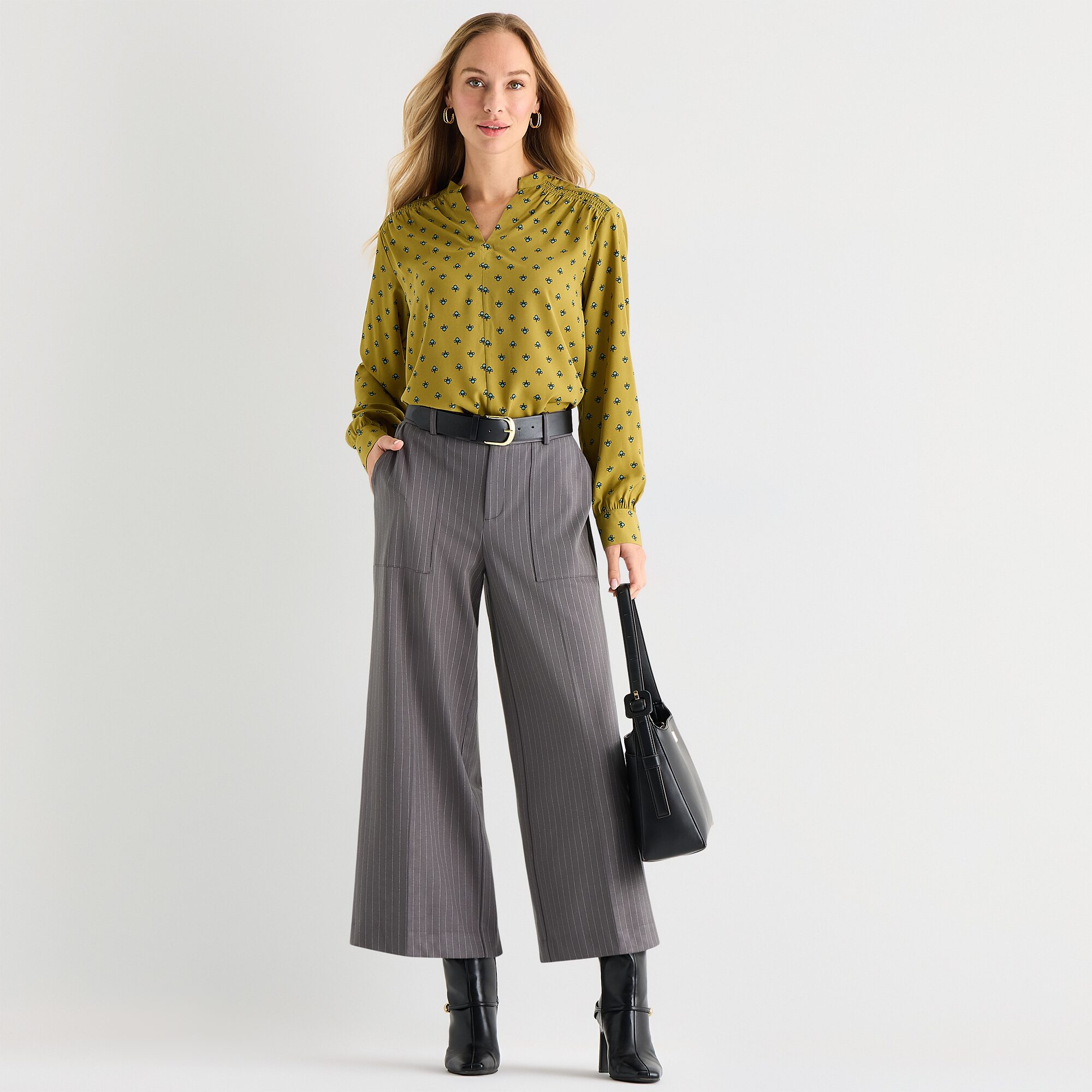 Liz Claiborne Womens Tall Wide Leg Trouser