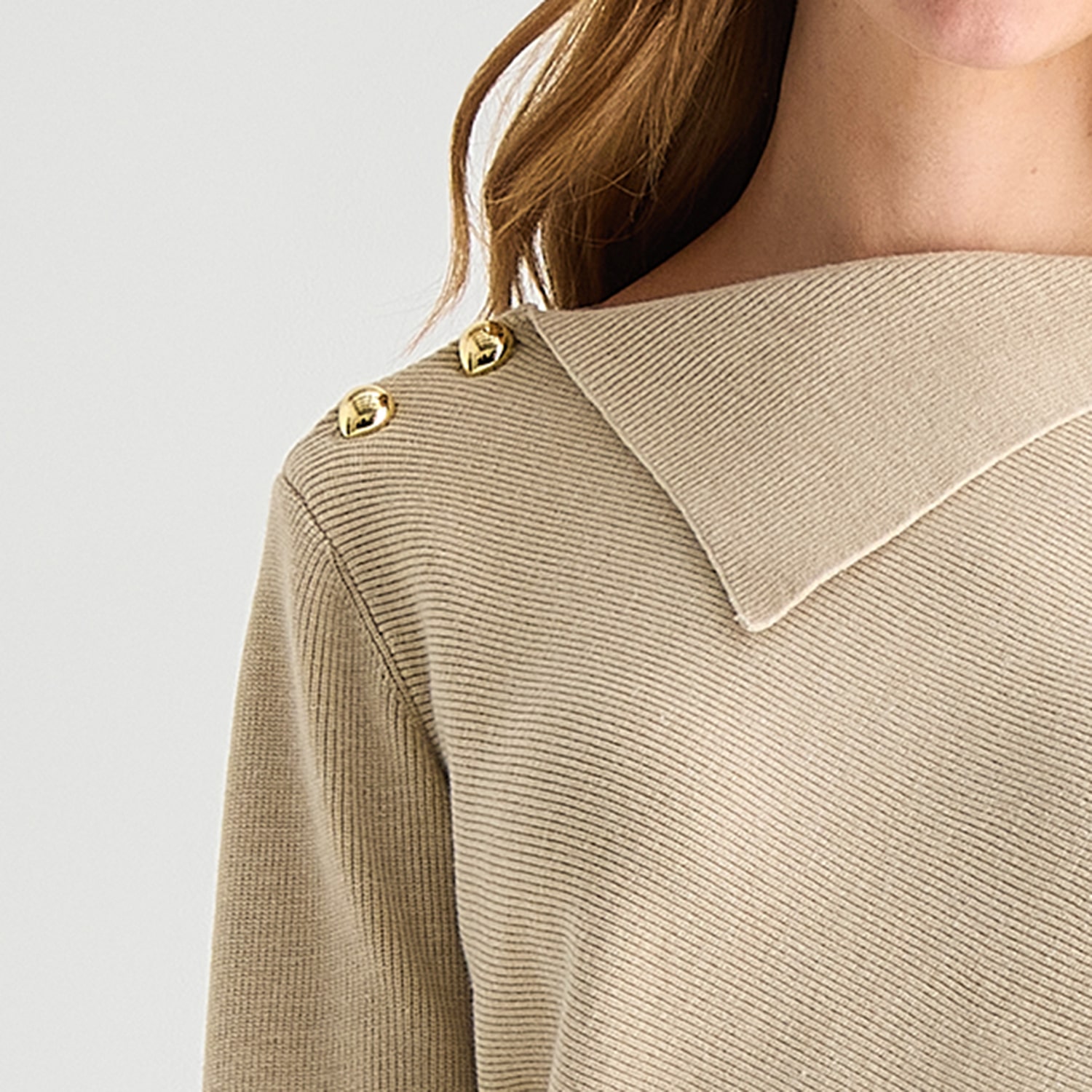 Liz Claiborne Womens Envelope Neck Embellished Long Sleeve Pullover Sweater